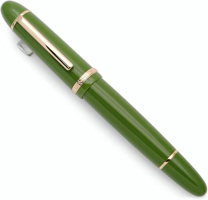 JINHAO X159 Fountain Pen (EF Nib 0.38mm, Avocado Green with Gold Clip)