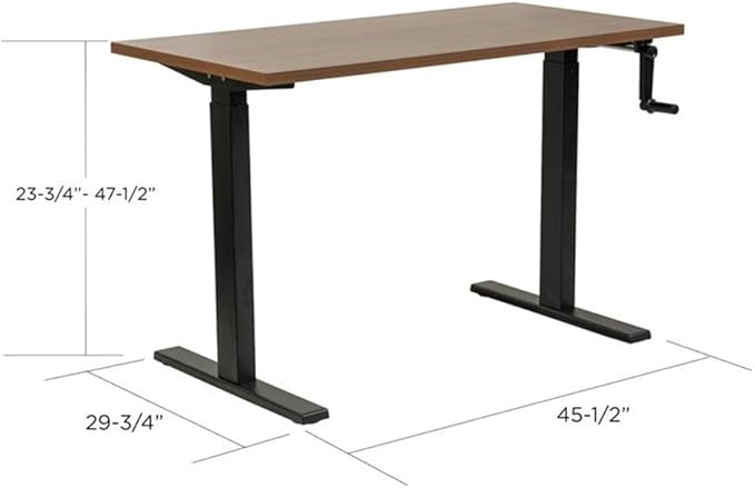 American Furniture Classics OS Home and Office 23004K Desk and Privacy Screen, Danish Walnut and Blue Fabric