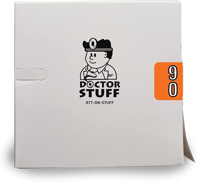 Doctor Stuff - File Folder Labels, Terminal Digit Filing, Consecutive Double Digit Numbers 90-99, Barkley FDDBM Match - BXDM Series Chart Stickers, Orange, 1" x 1-1/2", 500/Roll