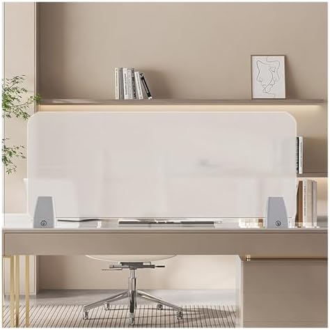 Portable Frosted Acrylic Desk Divider - Free Standing Privacy Panel for Office & Home - Ideal Student Test Shield & Workspace Privacy Solution