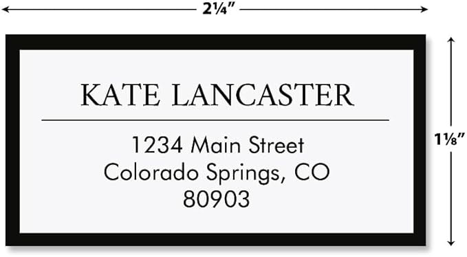 Lux Black Border Frame Return Address Labels-Set of 72, Self-Adhesive, Flat-Sheet Labels, by Colorful Images