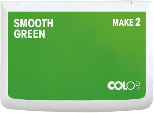 COLOP Make Series, Ink Stamp Pads, with Non-Toxic Premium Ink, Water-Based Acid-Free (Smooth Green, Make 2-2-3/4" x 4-1/4")