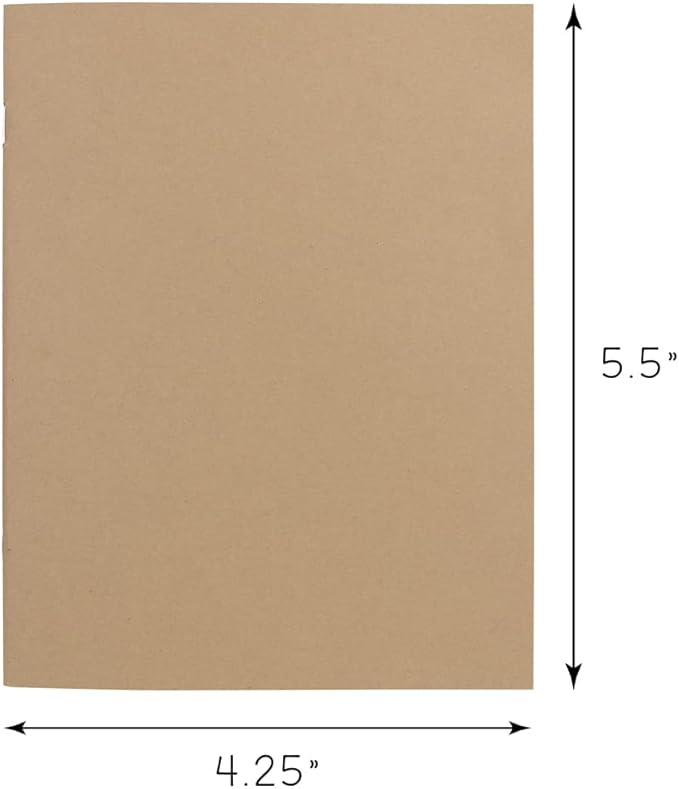 Hygloss Blank Books - Bulk 50 Pack – 4.25" x 5.5" A6 Kraft Paperback Blank Books for Kids to Write Stories, Doodle, Arts & Crafts – Plain Drawing Sketchbook, Unlined Journal, Notebook Without Lines