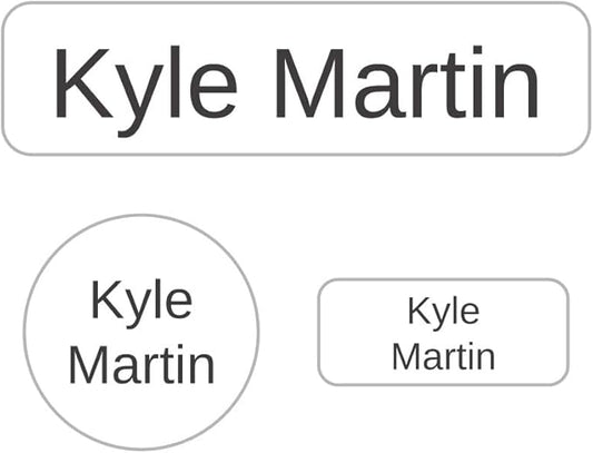 Name Bubbles - Basic Daycare Name Stickers for Kids (144 Count) - Personalized Waterproof Name Labels for School Supplies, Clothing Tags, Baby Bottles, All Ages - Washable Stick-On Labels (Simple)
