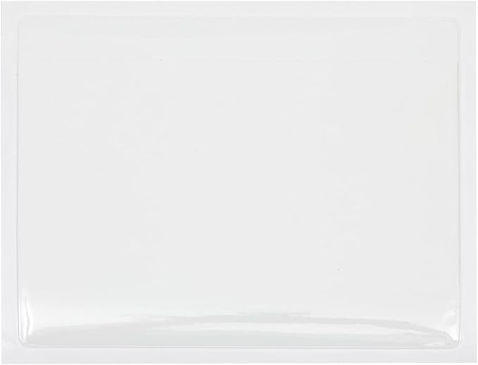 Juvale Index Card Holder Sleeves - 4 x 6 in, Clear, 100 Ct, Classic - Adhesive Photo Pockets & Label Holders for Binders & Storage Bins - Photo Sleeves for Drawer, Shelf Labels & Index Card Storage
