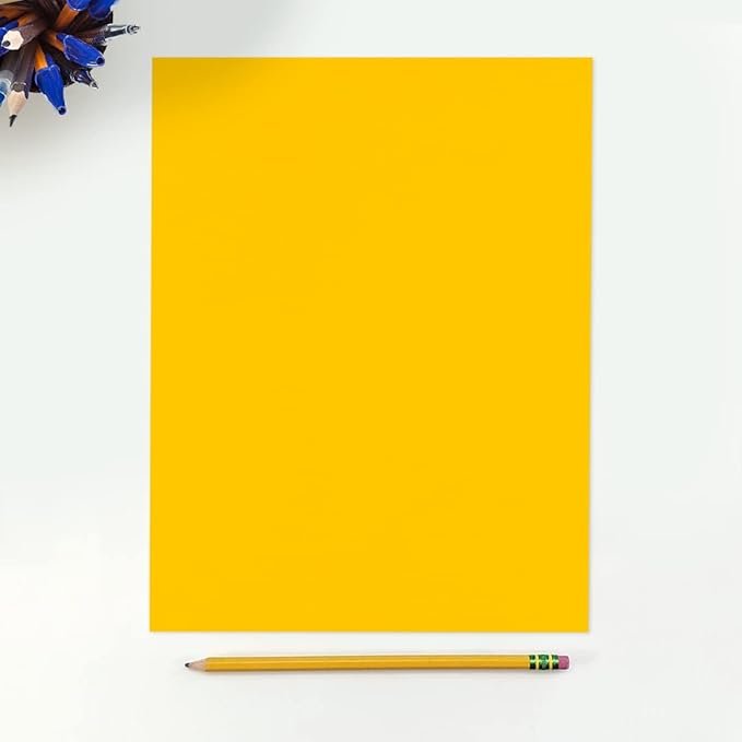 LUXPaper 8.5" x 11" Paper | Letter Size | Sunflower Yellow | 80lb. Text | 500 Qty