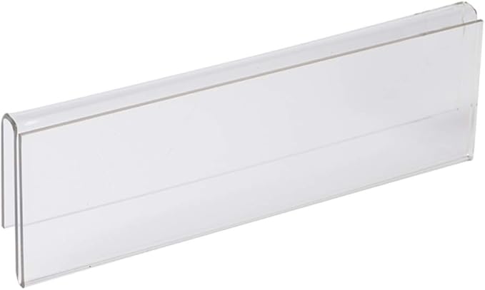 Glass Wall Name Plate Holders - Single Sided 8-1/2" Wide x 2" high (50 - PK, 1/2" Cubicle Wall) by Plastic Products Mfg.