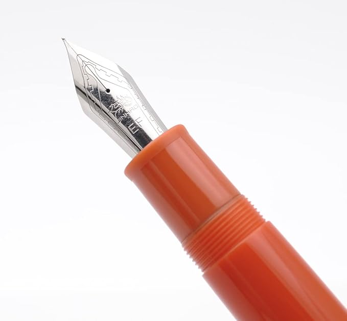 JINHAO X159 Fountain Pen (EF Nib 0.38mm, Orange Red with Silvery Clip)