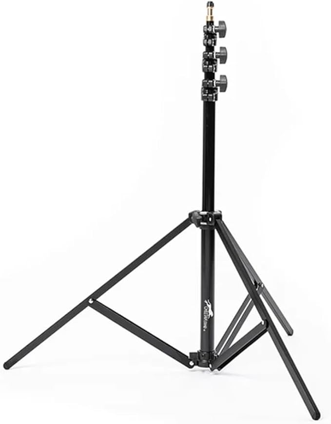 Cheetah Stand C8 w/Auto-Collapse Legs - 8'Ft Max Height, 3.6lbs - Aluminum Photo Studio Tripod Stand for Video, Portrait and Photography Lighting