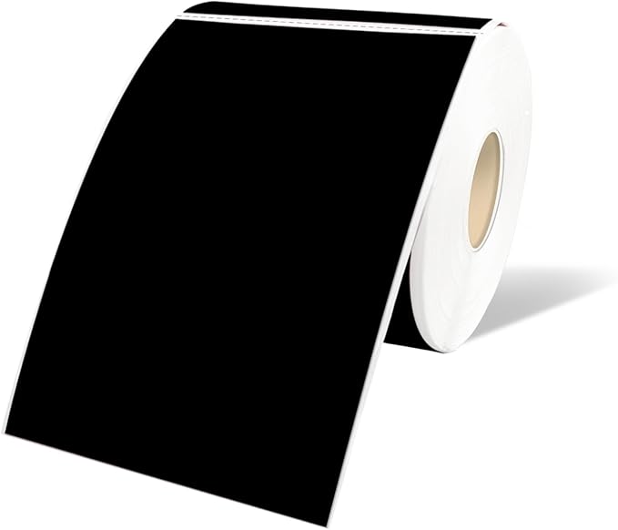 STARLIBOO 3"X5" Rectangle Color Coding Labels, Removable Square Label Inventory Stickers, Permanent Warehouse Moving Box Square Label (250Labels, Black)