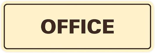 Signs ByLITA Standard Office Sign - Professional Business Signage - Easy to Install (Ivory/Dark Brown) - Medium 1 Pack