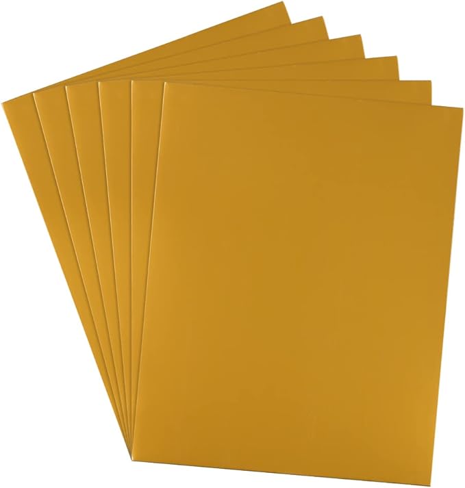 JAM PAPER Laminated Two Pocket Glossy School Folders - Letter Size - High Gloss Gold - Bulk 100/Box