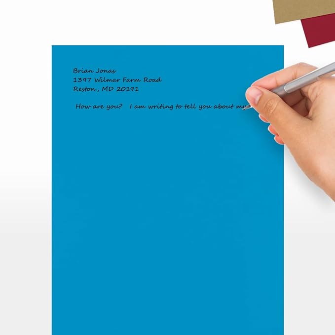 LUXPaper 8.5" x 11" Cardstock | Letter Size | Pool Blue | 100lb. Cover (183lb. Text) | 50 Qty