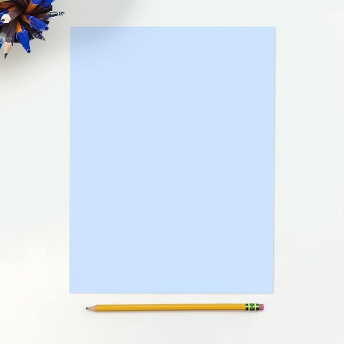 LUXPaper 8.5" x 11" Paper | Letter Size | Baby Blue | 80lb. Text | 250 Qty