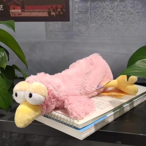 XZR Cute Pen Bag Case Box Stocking Stuffers Cute Creative Animal Cartoon Large Capacity Shark Bird Zipper Organizer Storage Bag Box Nice Gift (Pink Hummingbird)