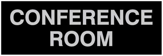 Signs ByLITA Basic Conference Room Sign (Black/Silver) - Large
