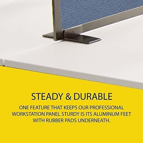 OBEX Acoustical Free Standing Privacy Screen, Cubicle Accessories Desk Privacy Panel, Desk Dividers for Office, Office Furniture Partitions Portable Sound Proof Dividers, 12" x 48", Twilight