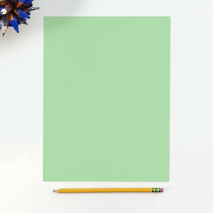 LUXPaper 8.5" x 11" Paper | Letter Size | Pastel Light Green | 60lb. Text | 250 Qty.