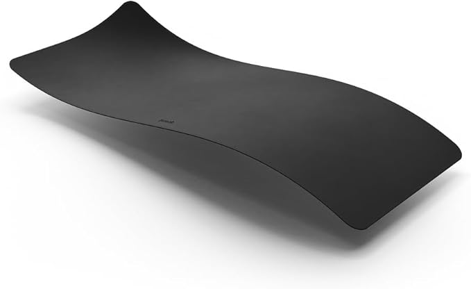 POUT TekDec Mat – Vegan Leather Desk Pad (31.5×13.4in / 80×34cm), Water-Resistant Surface, Anti-Slip Base, Scratch & Heat Protection, Multi-Functional Writing & Mouse Pad – Danish Black