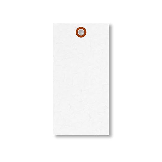 SmartSign (Pack of 1000) 5.25 x 2.625 inch “White” Blank Tyvek Shipping Tags with Metal Eyelets, Size #6, 8 mil Thick Tyvek