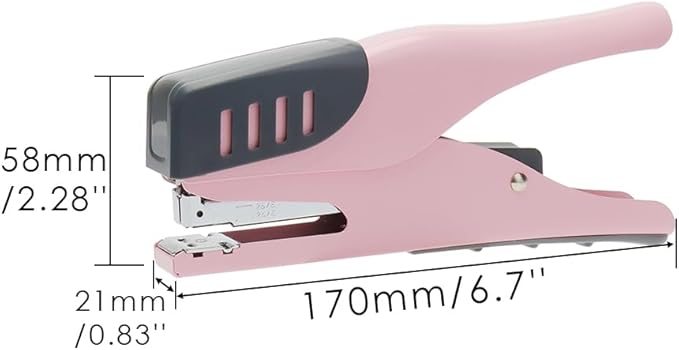XiowDow Pink Stapler Cute Plier Staplers for Desk Hand Held Desktop Stapler Effortless Heavy Duty Staplers for Standard Staples School Office Supplies Paper Folder