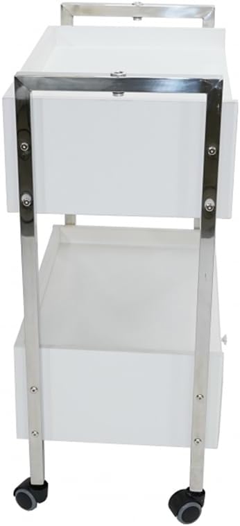 Supreme Medical Dental Mobile Utility Cabinet with Steel Frame and Two Drawer With One lockable Drawer cart