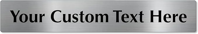 SmartSign Custom Steel Sign - 2" x 12", 40 mil Stainless Steel Metal, Personalized Engraved Sign for Business, Office, Door, Wall, Heavy-Duty Premium Engraved Steel Plaque, Silver and Black