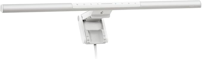 BenQ ScreenBar Pro LED Monitor Light Bar (Silver)- Ultrawide Lighting, Motion Sensor, Adjustable Brightness/Color Temperature, Eye-Care USB-C Monitor Lamp, No Glare, Curved Monitors, Monitor accessory