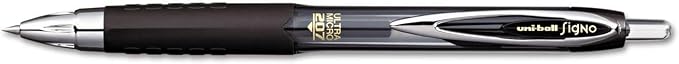 Advantage Gifts Signo 207 Roller Ball Retractable Gel Pens, Medium Point (0.7mm), Red Ink, 3 Count, Bundle with Plastic Reusable Pouch