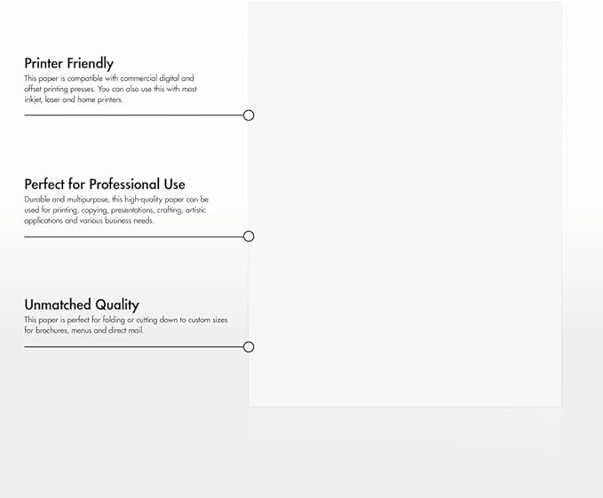 LUXPaper 8.5" x 11" Classic Crest Paper | Letter Size | Brilliant White | 70lb. Text | 500 Qty