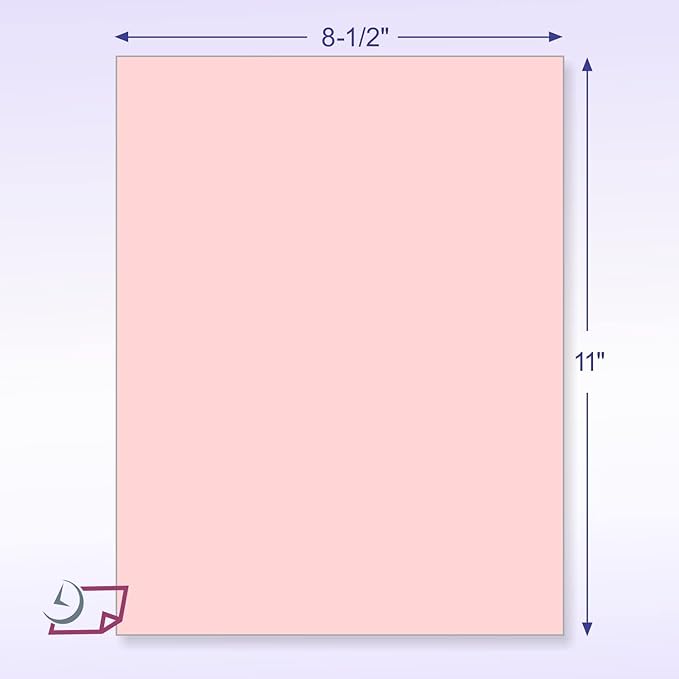 NextDayLabels - Pack of 500 Sheets 8-1/2" x 11" Letter Size CFB NCR (Carbon-Less) Paper, for Laser or Ink Jet Printer (Pink CFB)