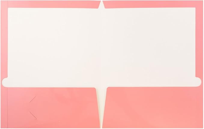 JAM PAPER Laminated Two Pocket Glossy School Folders - Letter Size - High Gloss Baby Pink Pastel - Bulk 50/Box