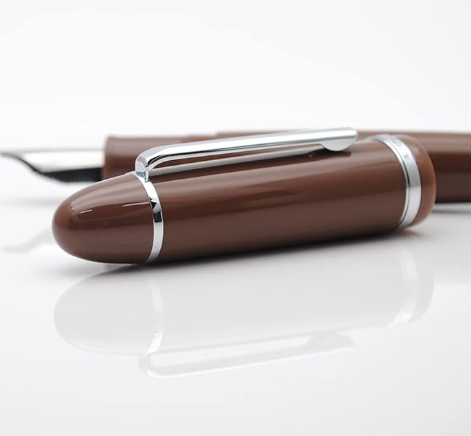 JINHAO X159 Fountain Pen (F Nib 0.5mm, Coffee with Silvery Clip)