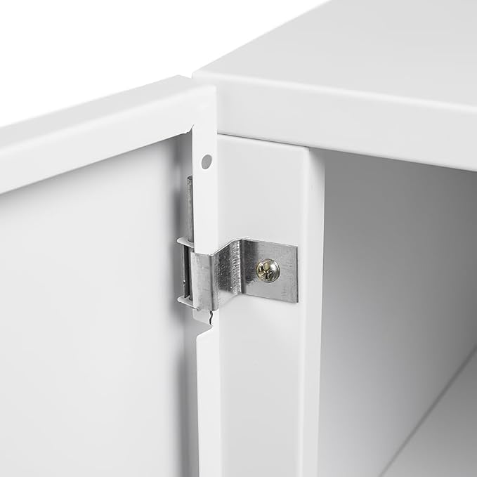 Zateety Metal Printer Stand with Storage Mobile Printer Tables for Small Spaces with Door Adjustable Shelf File Cabinet on Wheels for Home Office