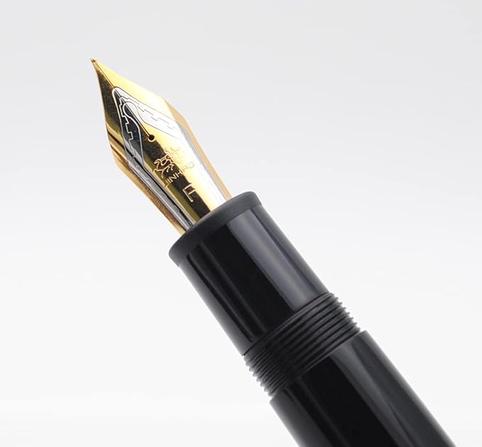 JINHAO X159 Fountain Pen (F Nib 0.5mm, Black with Gold Clip)