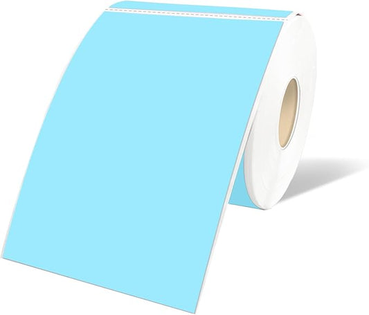 STARLIBOO 3"X5" Rectangle Colored Labels, Removable Moving Labels for Boxes, Permanent Warehouse Moving Stickers Square Label- 250 Pack, Lake Blue
