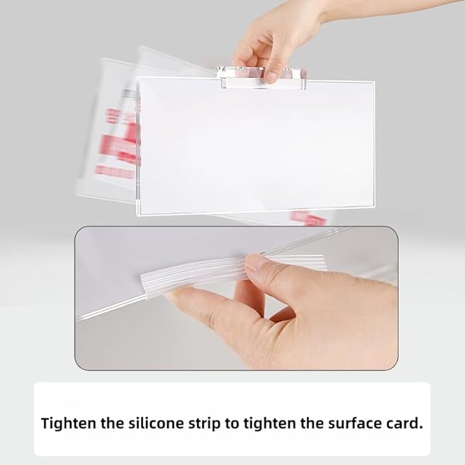 ECKEK Magnetic Sign Holder Grip Holder, Powerful Magnet, Acrylic Sign Holder for Retail Shelves Display Store Vendor Event Warehouse and Shop Supplies (Acrylic Base 297*210mm/11.69*8.27inches)
