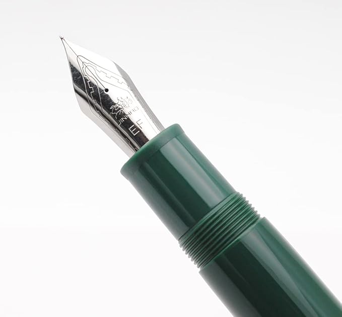 JINHAO X159 Fountain Pen (EF Nib 0.38mm, Dark Green with Silvery Clip)