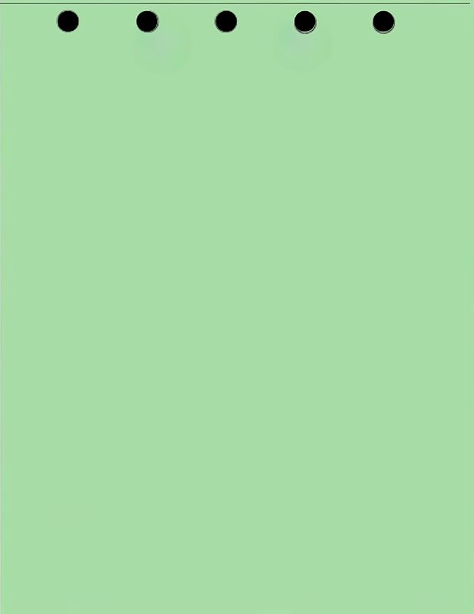 Limited Papers(TM) Writing and Copy Paper, Variation of Colors 8.5" x 11", 5 Hole Top-Punched, 20 Pound Text, 500 Sheets Per Ream. (500, Green)