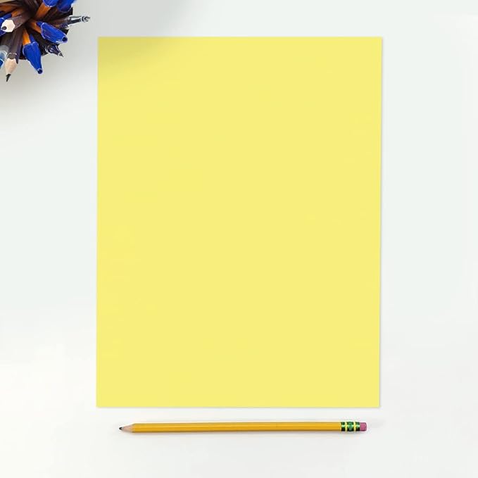 LUXPaper 8.5" x 11" Paper | Letter Size | Pastel Canary Yellow | 60lb. Text | 250 Qty