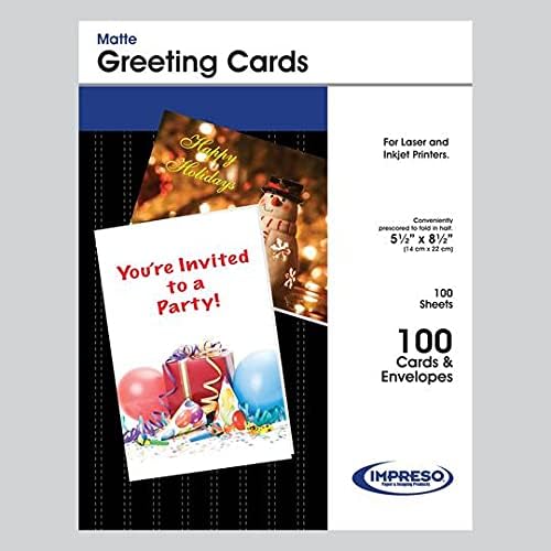 TST Greeting Cards 8.5x11, 96 bright, 100 Cards per pack