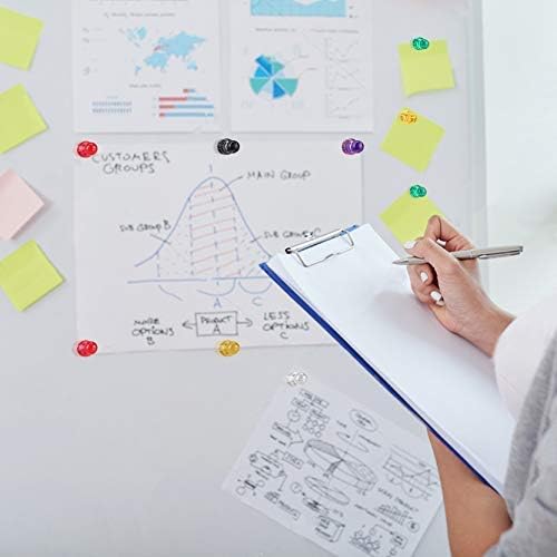 48Pack Colorful Push Pin Magnets 6 Assorted Color Office Magnets for Whiteboard Small Magnetic Push Pins Strong Magnet Fridge Perfect for Refrigerator White Board Map School Classroom Thumb Tacks