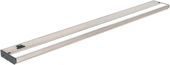LED Under Cabinet Lighting Hardwired - 3CCT 32 Inch Satin Finish - Undercabinet Lights for Kitchen - Linkable Undercounter Dimmable Plug in Light or Hard Wired - Under Counter Fixture Direct Wire