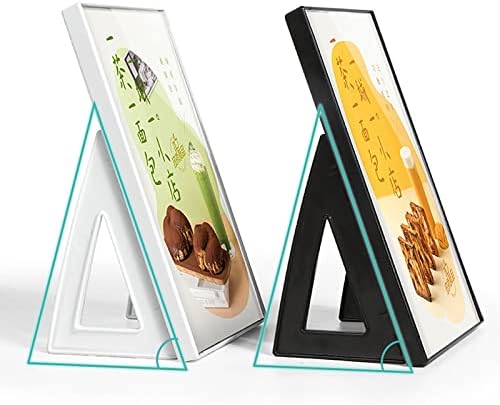 ECKEK ABS Plastic Sign Holder，Menu Displays L Shape Sign Stand Vertical/Horizontal Use (White A3 297×420mm/11.69×16.54inches)