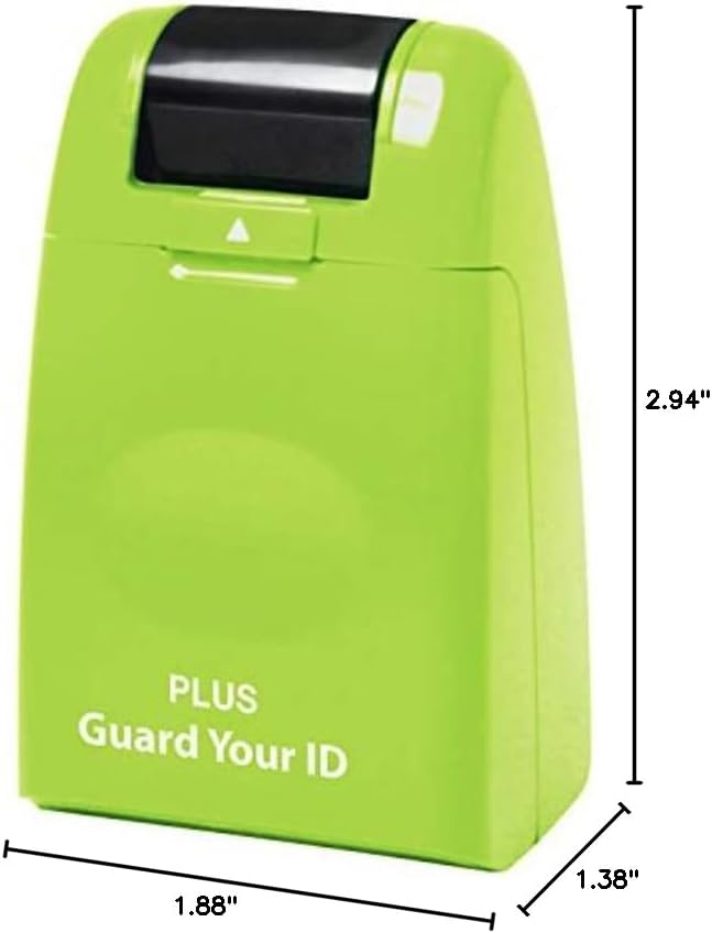 Guard Your ID Identity Protection Stamp Roller, Green