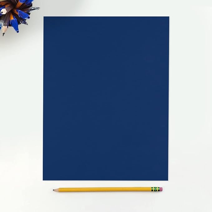 LUXPaper 8.5" x 11" Paper | Letter Size | Navy Blue | 80lb. Text | 50 Qty
