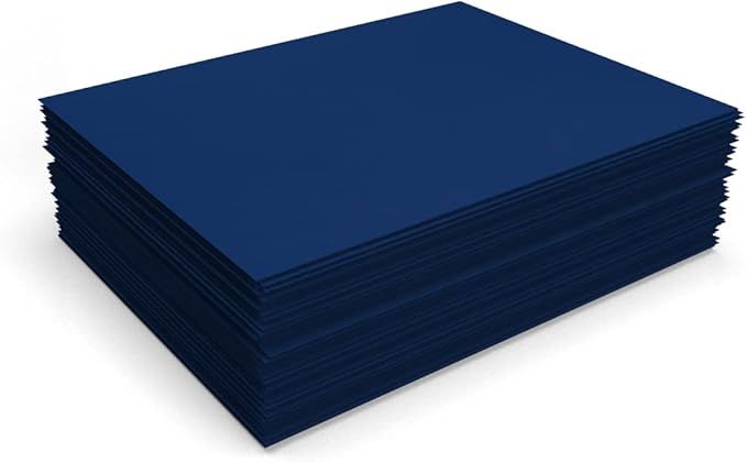 LUXPaper 8.5" x 11" Paper | Letter Size | Navy Blue | 80lb. Text | 50 Qty