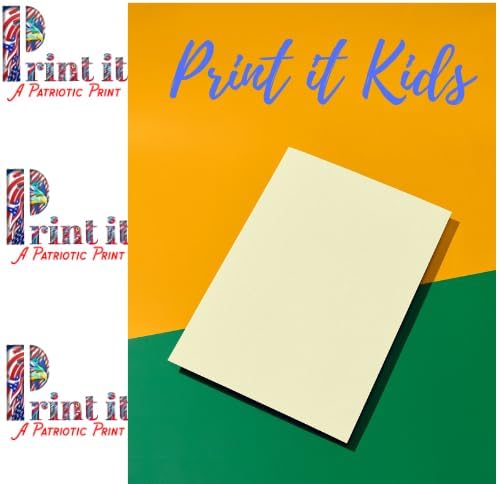 PrintIt Colors Multipurpose Paper, 20 lbs., 8.5" x 11", 500 Sheets/Ream – Premium Colored Copy Paper for Printing, School, and Office Use (Cream)