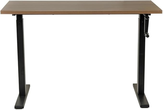 American Furniture Classics OS Home and Office 23004K Desk and Privacy Screen, Danish Walnut and Blue Fabric