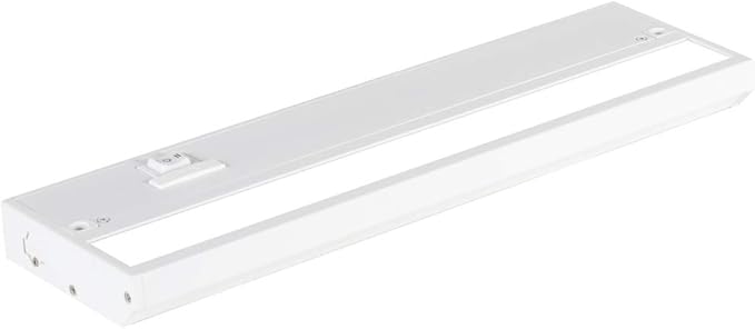 LED Under Cabinet Lighting Hardwired - 3CCT 12 Inch White Finish - Undercabinet Lights for Kitchen - Linkable Undercounter Dimmable Plug in Light or Hard Wired - Under Counter Fixture Direct Wire